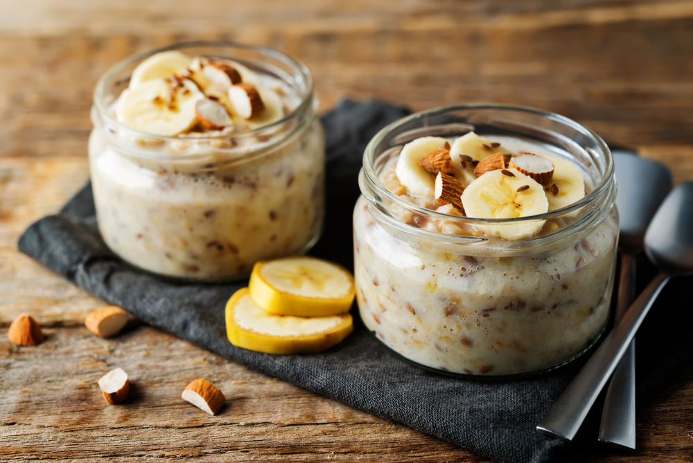 banánová overnight oats kaše