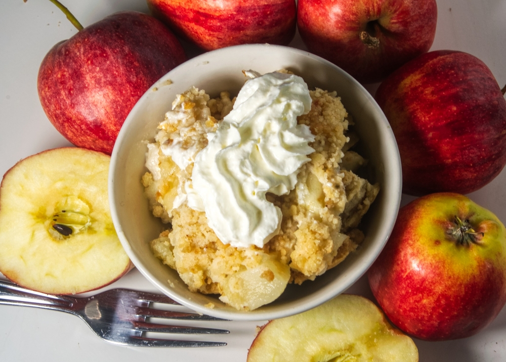 crumble se zmrzlinou