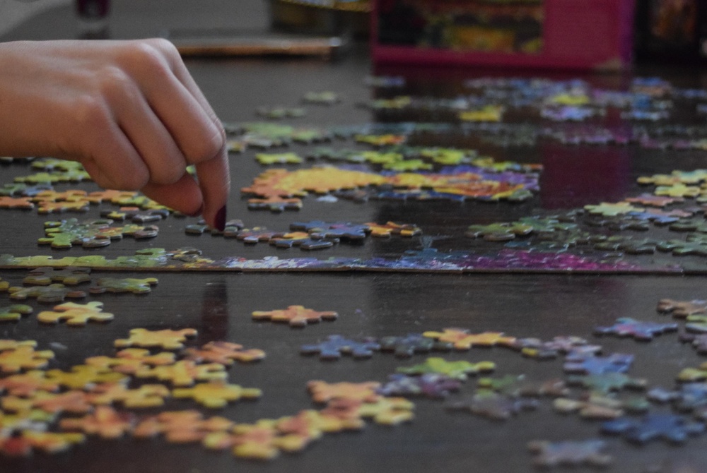 skládání puzzle