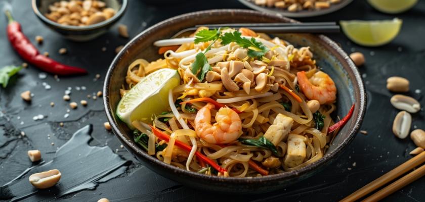 pad thai na talíři